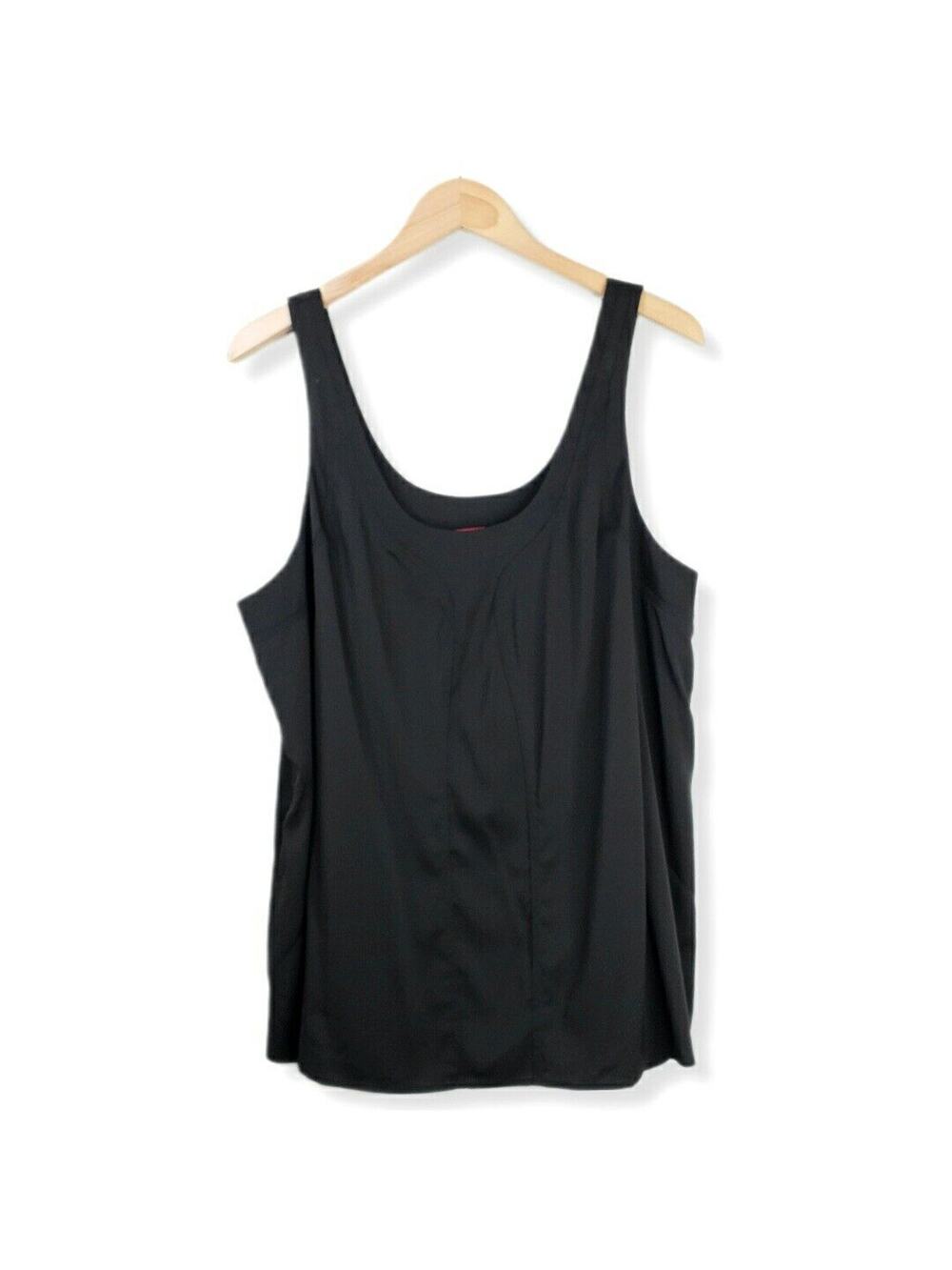GILI Black Shell Tank Top 20W Minimalist Career Workwear Neutral Modern NEW